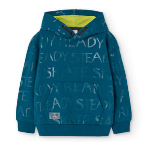 Sudadera felpa estampada de niño -BCI