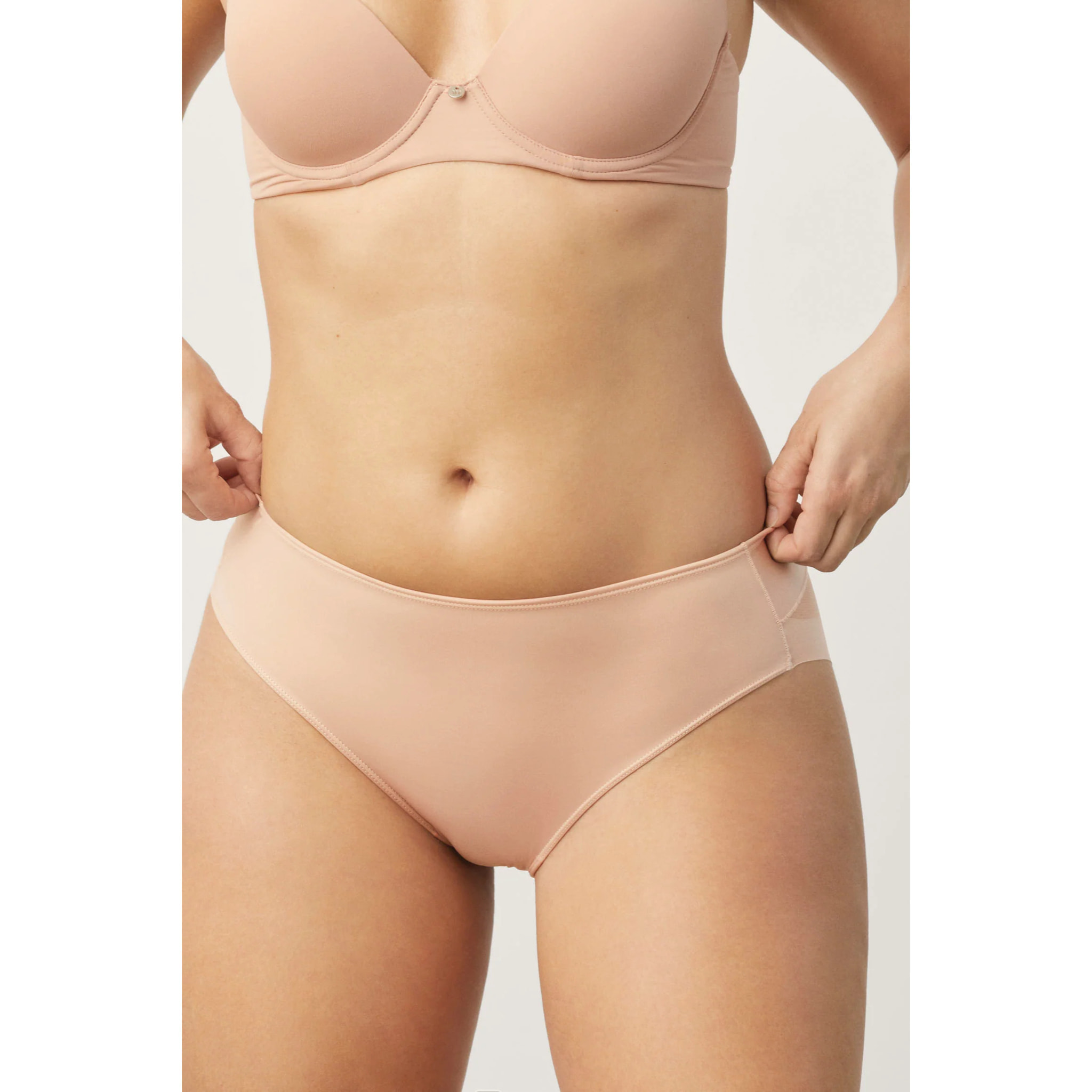 Mutandina midi in tulle beige