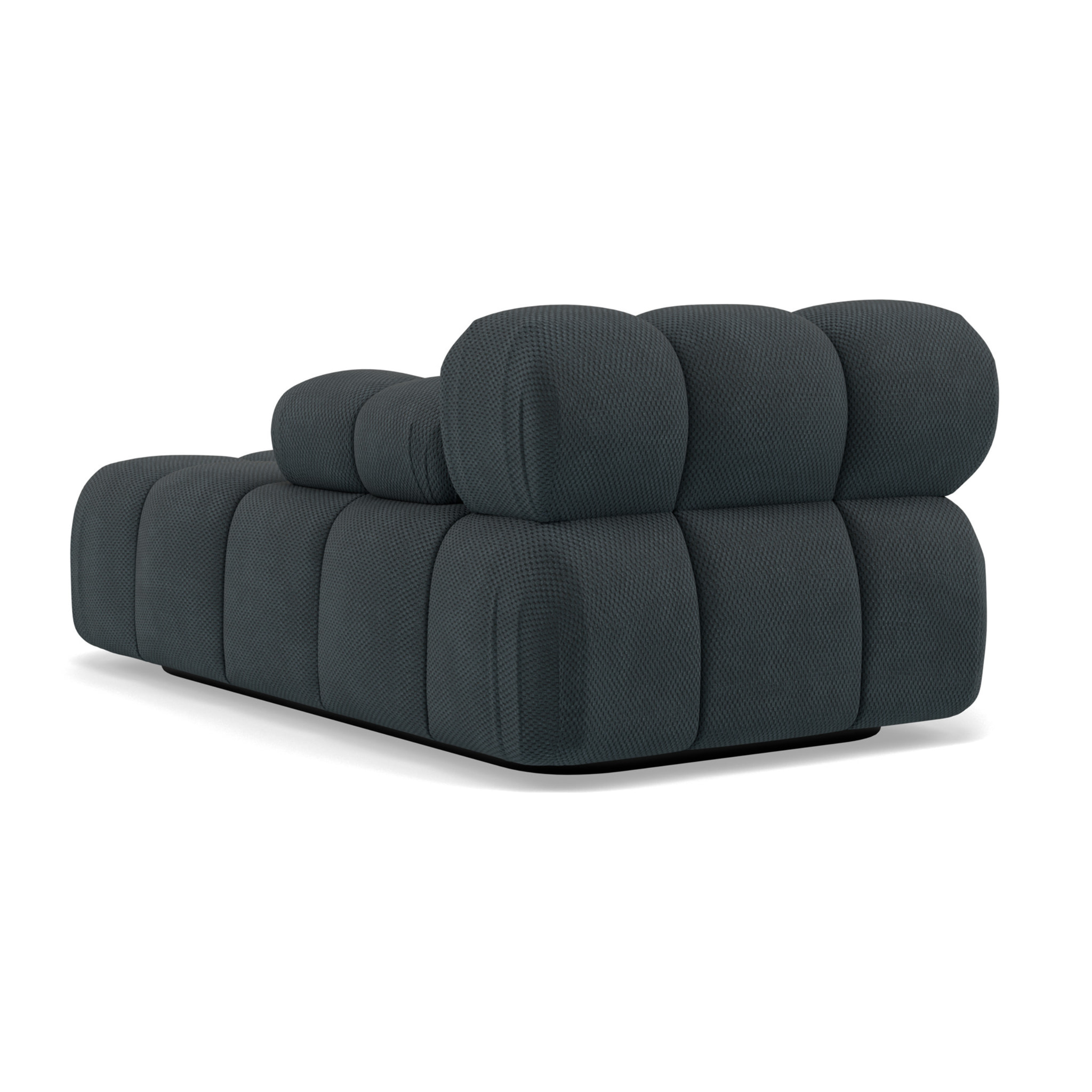Ruby - module d'assise méridienne droite en velours texturé - Noir
