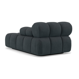 Ruby - module d'assise méridienne droite en velours texturé - Noir