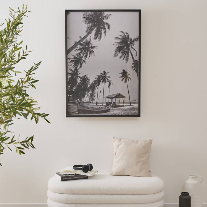 Affiche encadrée Ayu noir et blanc 70x100cm