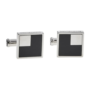 Montblanc Gemelos para Hombre MB111305Los gemelos heritage celebran el estilo discreto y la elegancia. La forma atemporal en acero inoxidable con onix crea una joya con la poderosa firma montblanc.