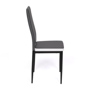 Chaises Jodie - Gris - blanc