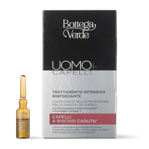 UOMO+ CAPELLI - Trattamento intensivo rinforzante - con fitocomplesso Auxina Tricogena® e Provitagen Complex II - coadiuvante nella prevenzione della caduta* dei capelli - capelli a rischio caduta*