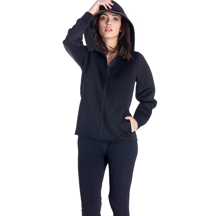Shine On sudadera con capucha de neopreno para mujer