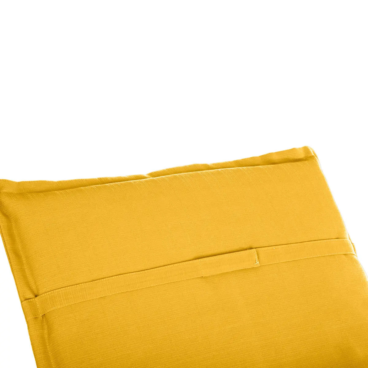 Coussin de transat "Korai" jaune moutarde 190x60cm en polyester