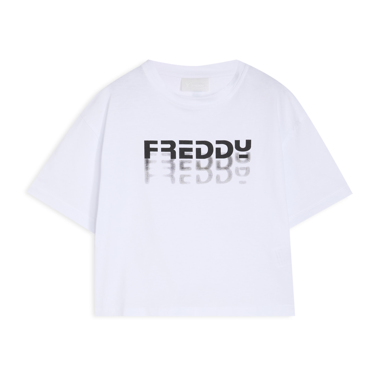 T-shirt Bambina Cropped con Logo FREDDY Degradé