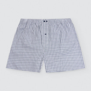 Boxer in tessuto stampato blu