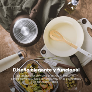 Juego de asador + wok + sartén asador en aluminio forjado de la colección 'natur'