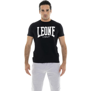 T-shirt in cotone elasticizzato a manica corta con logo grande Leone 1947 Basic