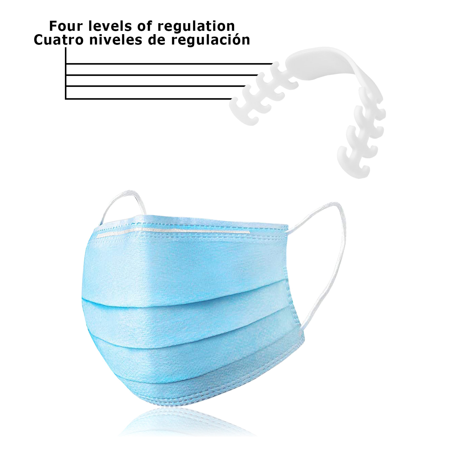 Pack X5 Salvaorecchie collo per maschere, in silicone morbido e flessibile.