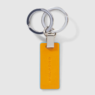 Piquadro Portachiavi in pelle a due anelle