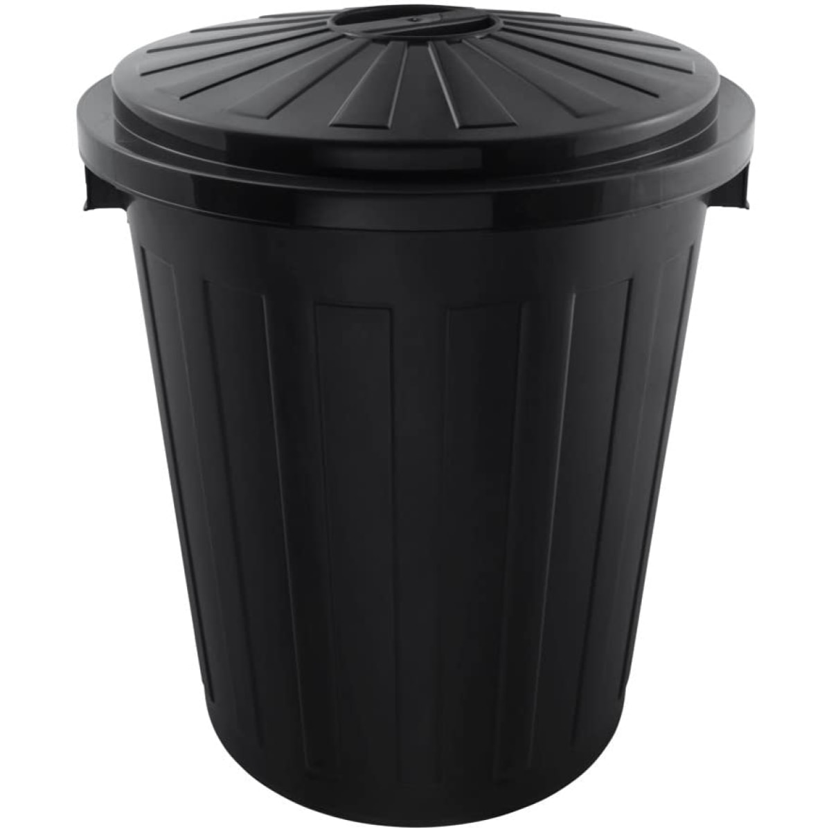 Cubo de basura / papelera polivalente con tapa cerrable, Negro