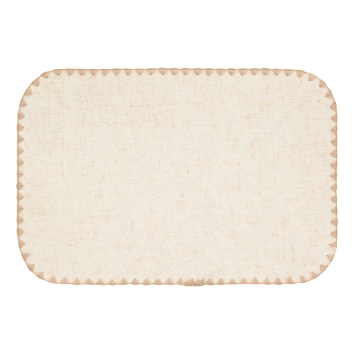 Set de table effet lin Sandrine 45x30cm beige