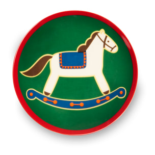 Set 6 Piatti Aperitivo Excelsa - Vintage Christmas, Porcellana Multicolore