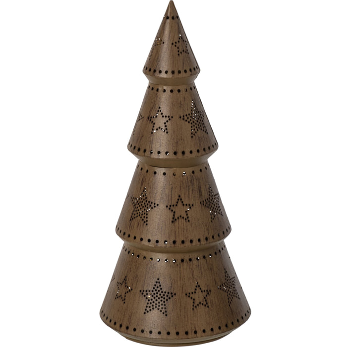 J-Line arbre LED avec étoiles - fer - marron - large