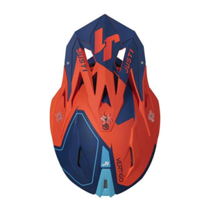 CASCO OFFROAD J18 VERTIGO BLUE WHITE FLUO ORANGEJUST1