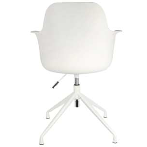 Fauteuil Pivotant Chicago Blanc - Lot De 2