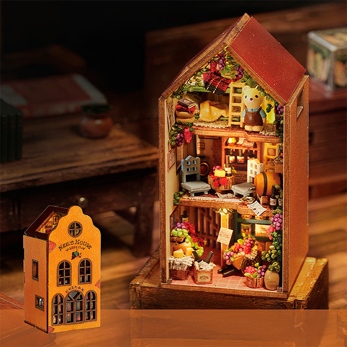 Collezione Città di blocchi, Laboratorio di Neil. Modello 3D realistico con grande dettaglio e luci a LED.