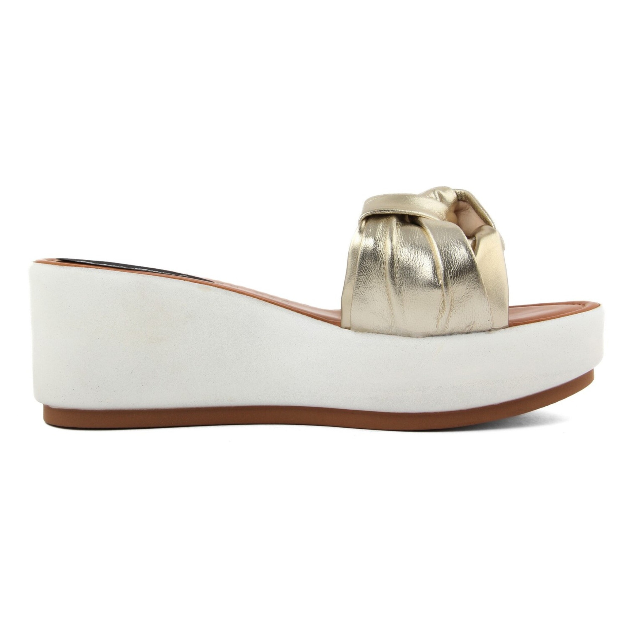 Sandali Donna In Pelle Colore Dorato-Altezza Tacco: 6,7 cm