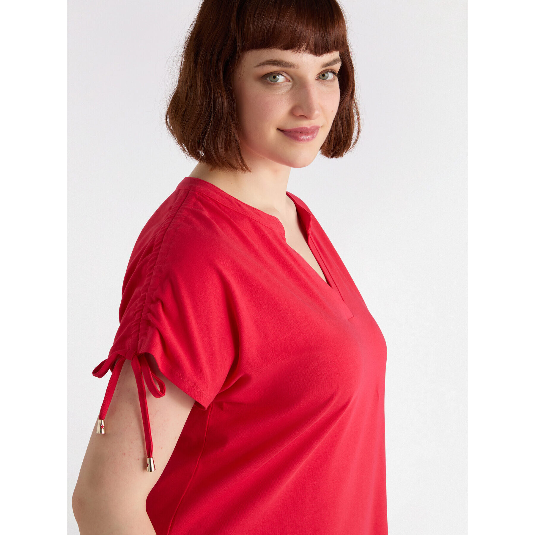 Fiorella Rubino - Vestito con coulisse sulle spalle - Rosso