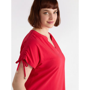 Fiorella Rubino - Vestito con coulisse sulle spalle - Rosso