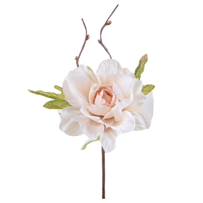 Pick Gardenia. Diametro 8 Cm - Pezzi 36 - 9X16,5X4cm - Colore: Bianco - Bianchi Dino - Fiori Artificiali