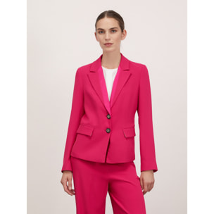 Motivi - Blazer de botonadura simple con aplicaciones de raso - Fuchsia