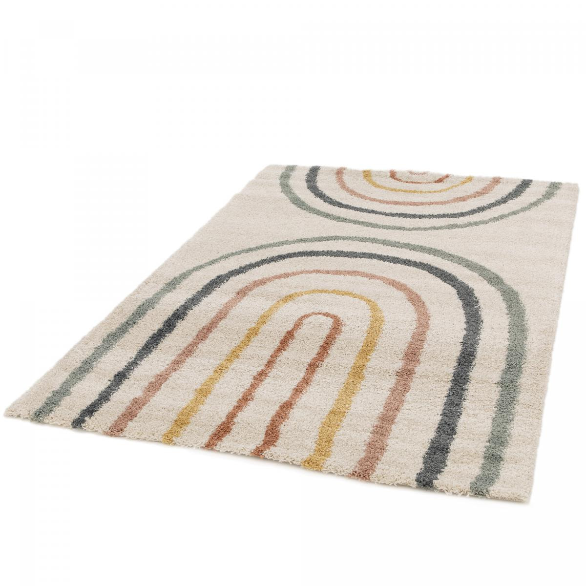 Tapis shaggy tissé motif géométrique TOLO