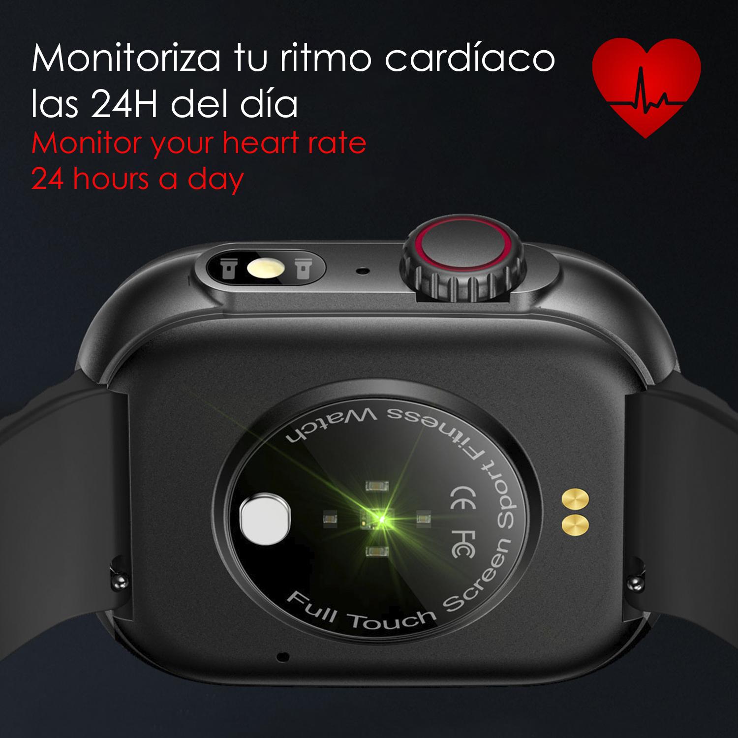 Smartwatch ZW39 con notifiche app, chiamate Bluetooth. Monitor della pressione sanguigna e dell'ossigeno.