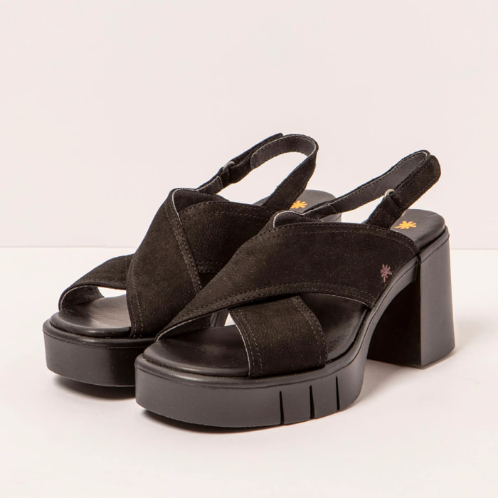 Sandalias con tacón 1990 NOBUCK BLACK / EIVISSA color Black