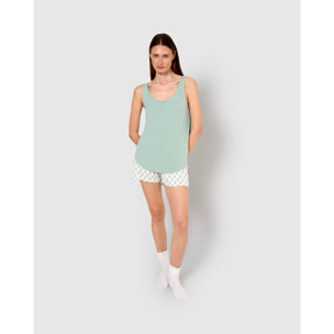 Pijama tirantes viscosa zurich verde azulado