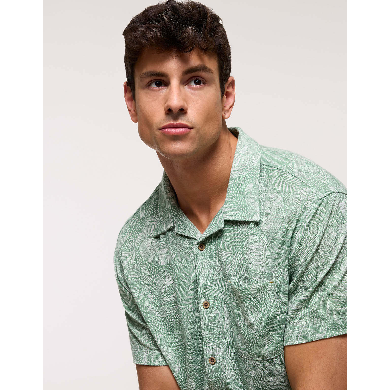 Camisa Manga Corta Verde - Mikka