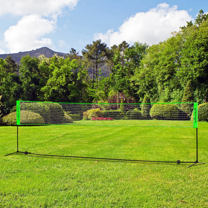 Set de Bádminton de 7 Piezas Juego de Bádminton con 2 Raquetas de Bádminton 3 Bádminton 2 Raquetas de Pickleball 2 Pickleball Pelota de Voleibol y Red con Soporte Negro y Verde