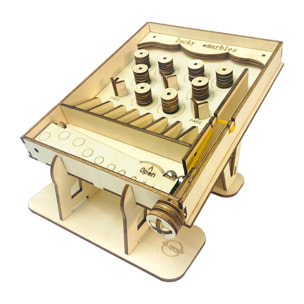 Modello in Legno 3D, con movimento meccanico design di gioco delle marbles. 50 pezzi.