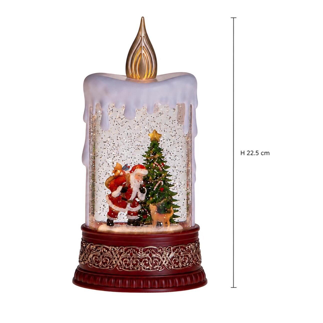 Carillon candela con led+musica - Pezzi 1 - ROSSO - Bianchi Dino SpA
