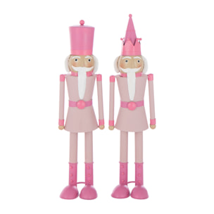 J-Line figurine Casse-Noisette Moustache - métal - rose - small - 2 pièces