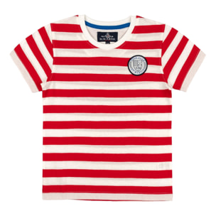 T-Shirt a fasce Polo Club St Martin Rosso