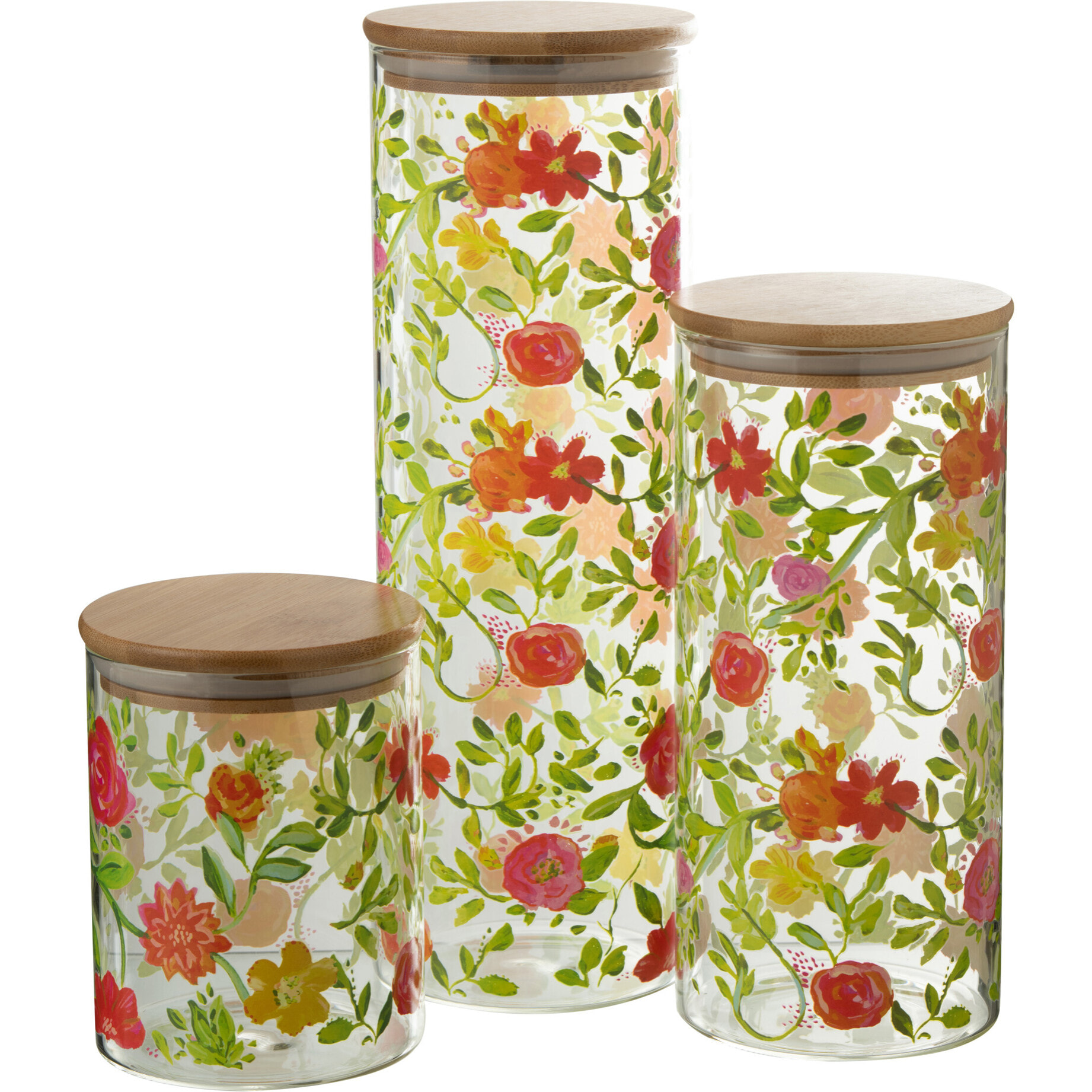 J-Line Jarre Floral Verre Mix Large