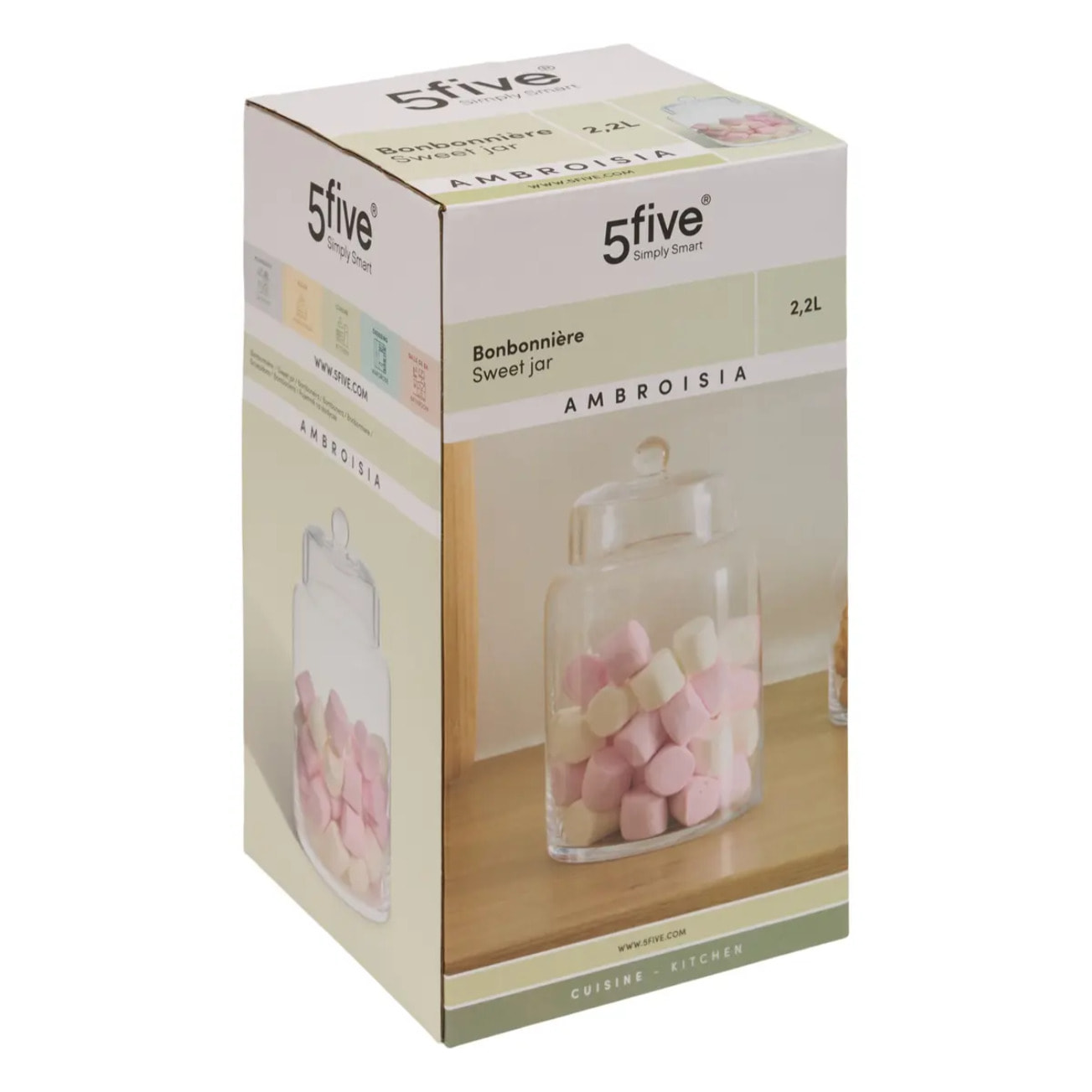 Bonbonnière Ambroisia ronde 2,2L transparent