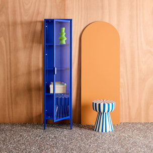 Buffet de rangement acier et verre trempé 1 porte 160cm ARKANSAS