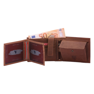 Portafoglio  da uomo In Vera pelle Made in Italy 9,5x12,5x2,5 cm