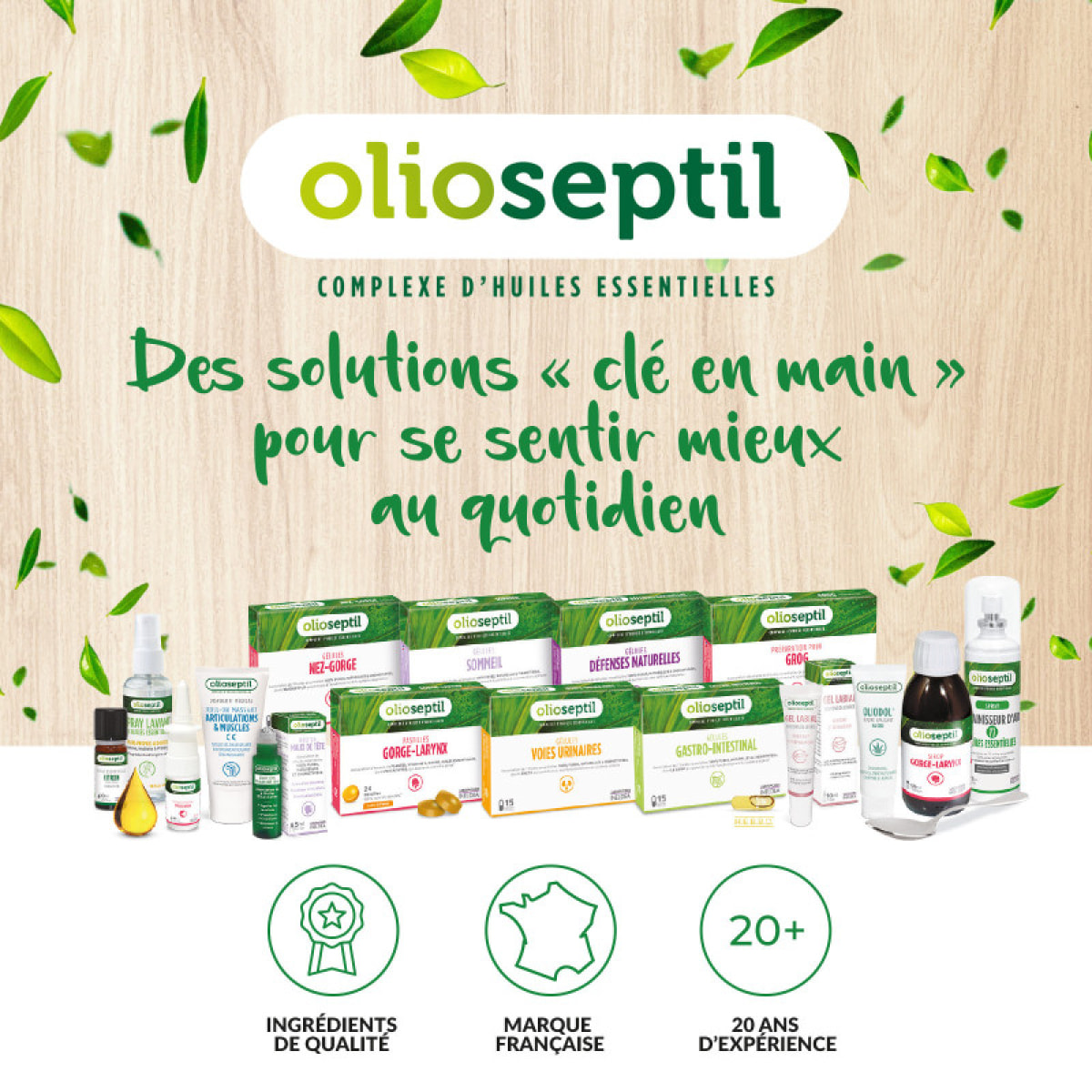 OLIOSEPTIL® - Pastilles à Sucer Gorge-Larynx - Sans Sucres Ajoutés - Extraits de Plantes, Vitamine C, Cuivre et Huiles Essentielles - Apaise et Assainit la Gorge - Goût Miel Eucalyptus - Lot de 3