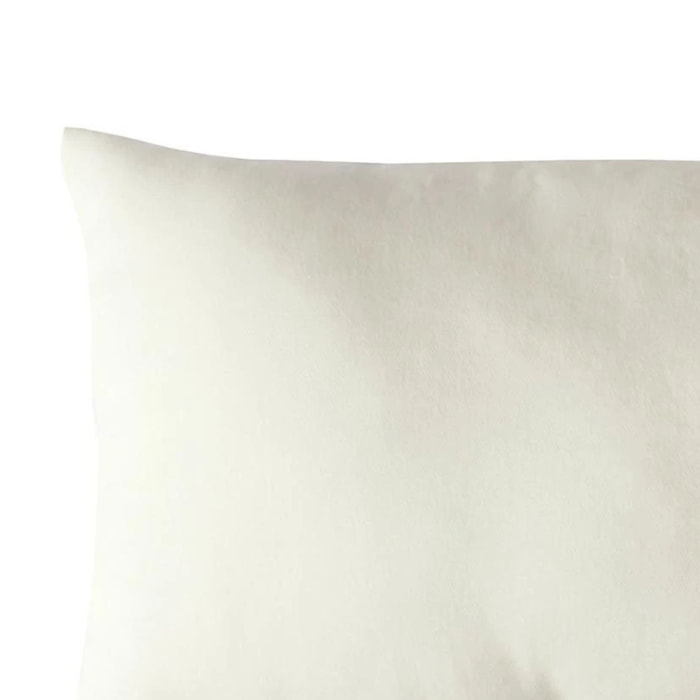 Coussin non déhoussable en coton uni - Ecru