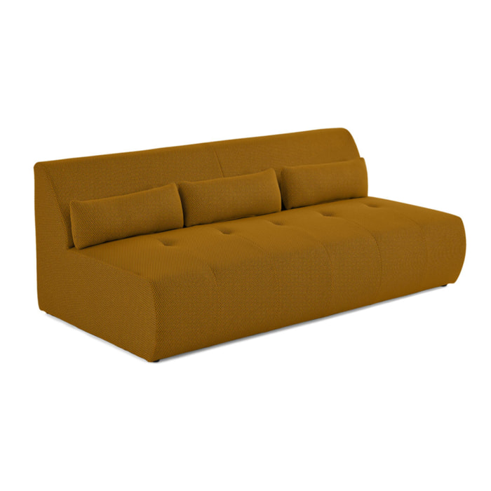 Onyx - canapé droit 3 places - en tissu mailles 3D - Jaune