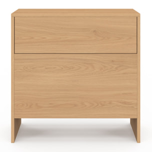 Table d'appoint mini bar Faustine bois et lattes