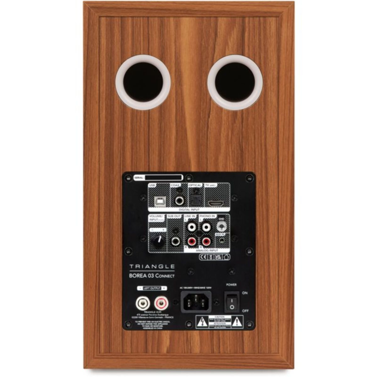 Enceinte bibliothèque active TRIANGLE BR03 Connect Chene