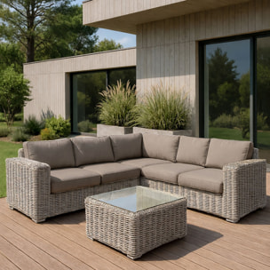 Lot de 2 pots en fibre d'argile h37/47cm FARO