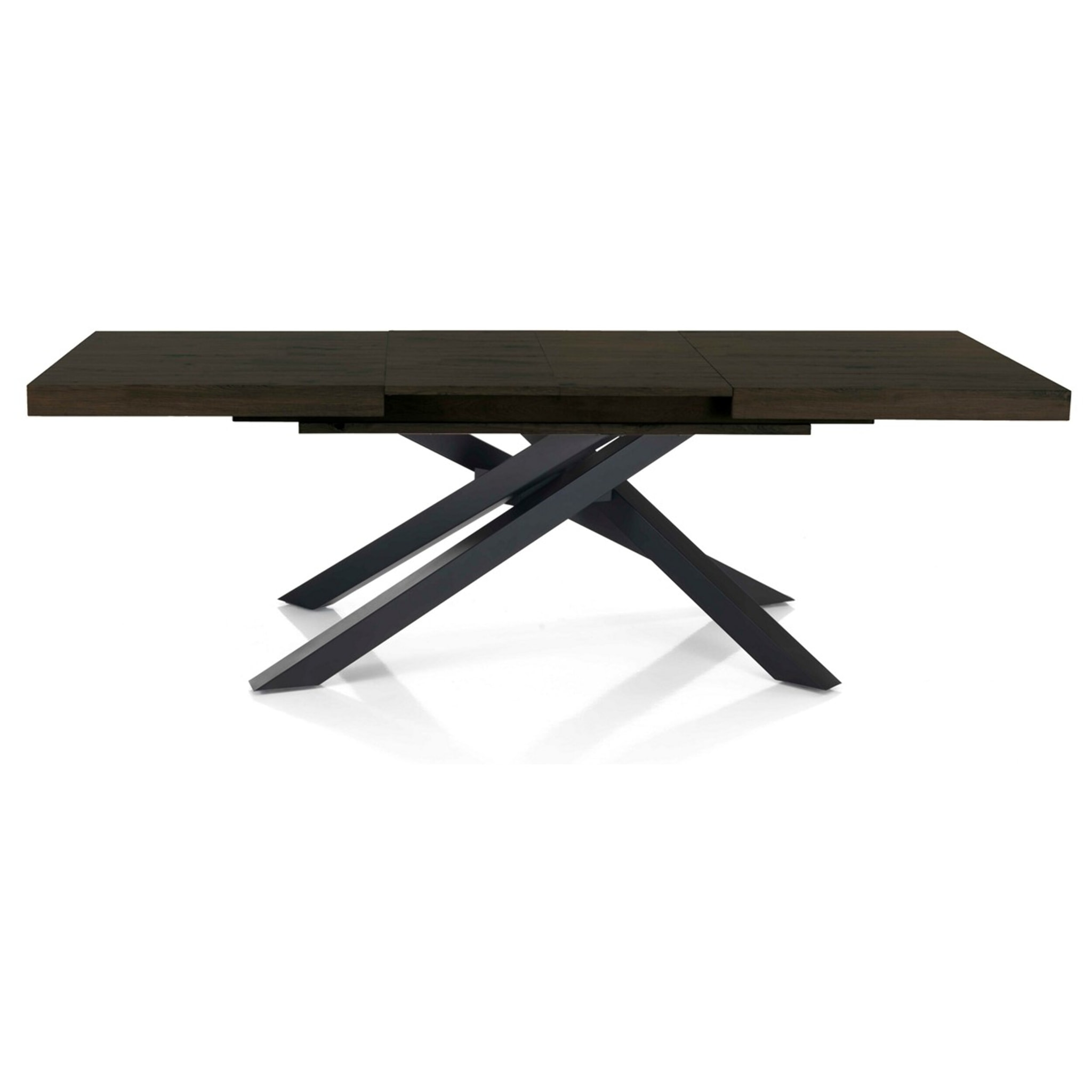 Table à manger extensible Tomasucci HELT, en MDF finition noyer, 90 × 160 × 75,5 cm