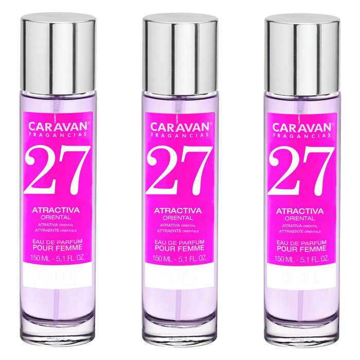 Caravan fragancias set de 3 frascos perfume de mujer nº27, de 150 ml